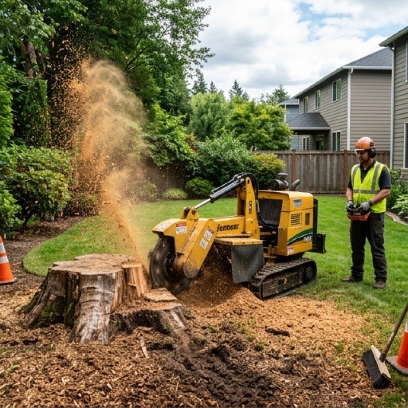 Stump grinding in Raleigh NC